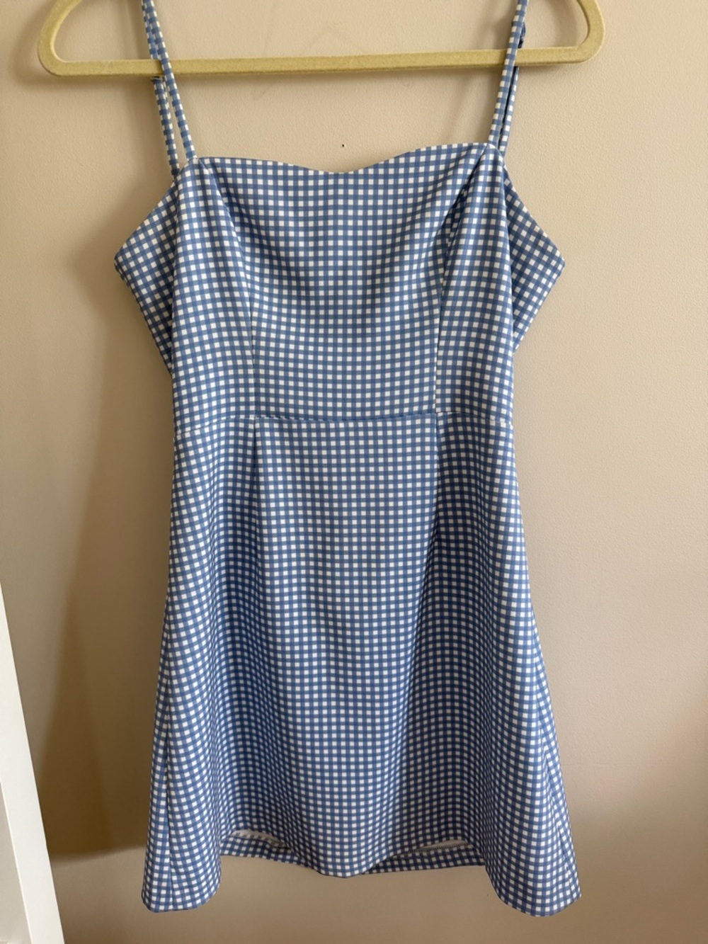 French Connection Blue and White Gingham Mini Dress